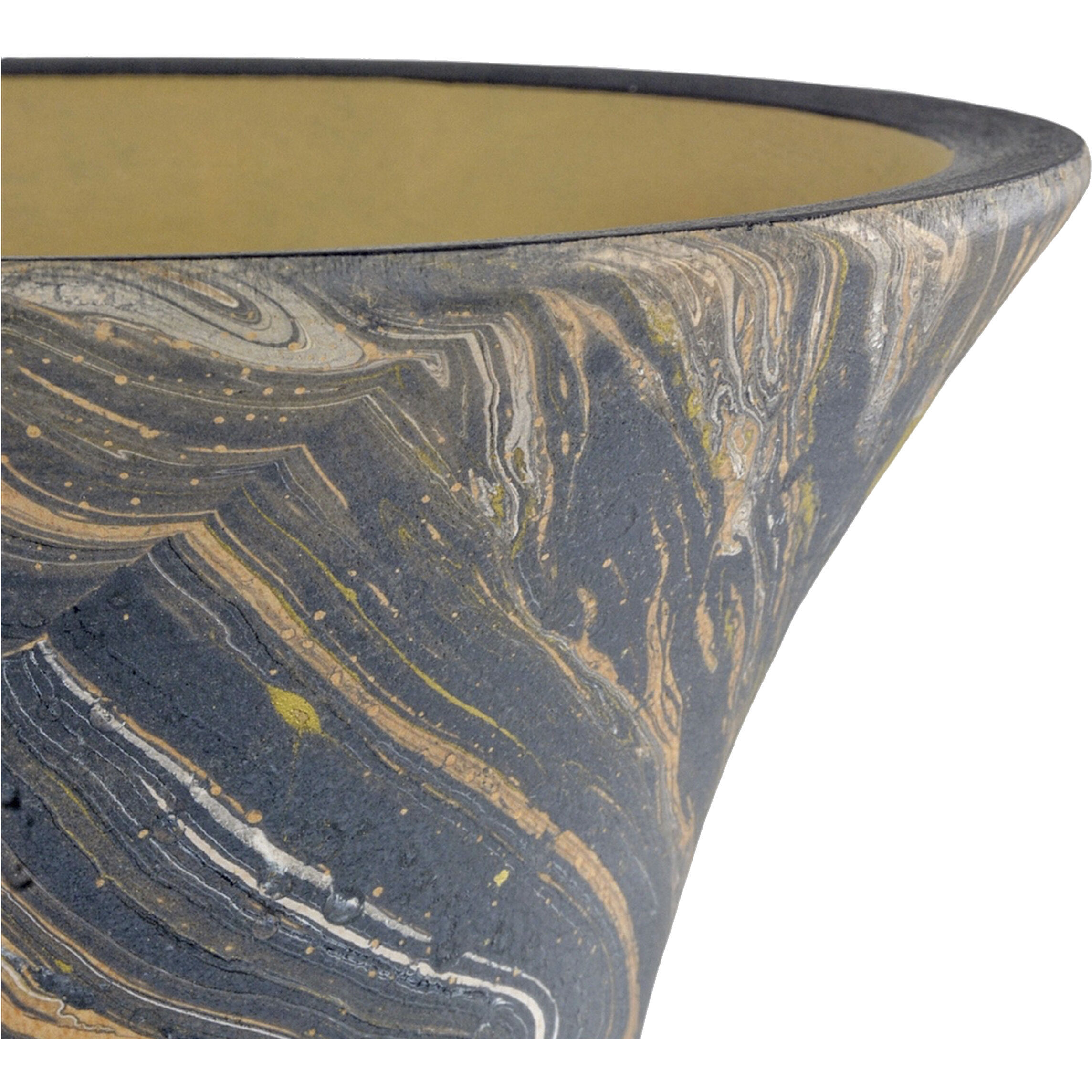Brown Marbleized 24 X 10 inch Double Gourd Vase