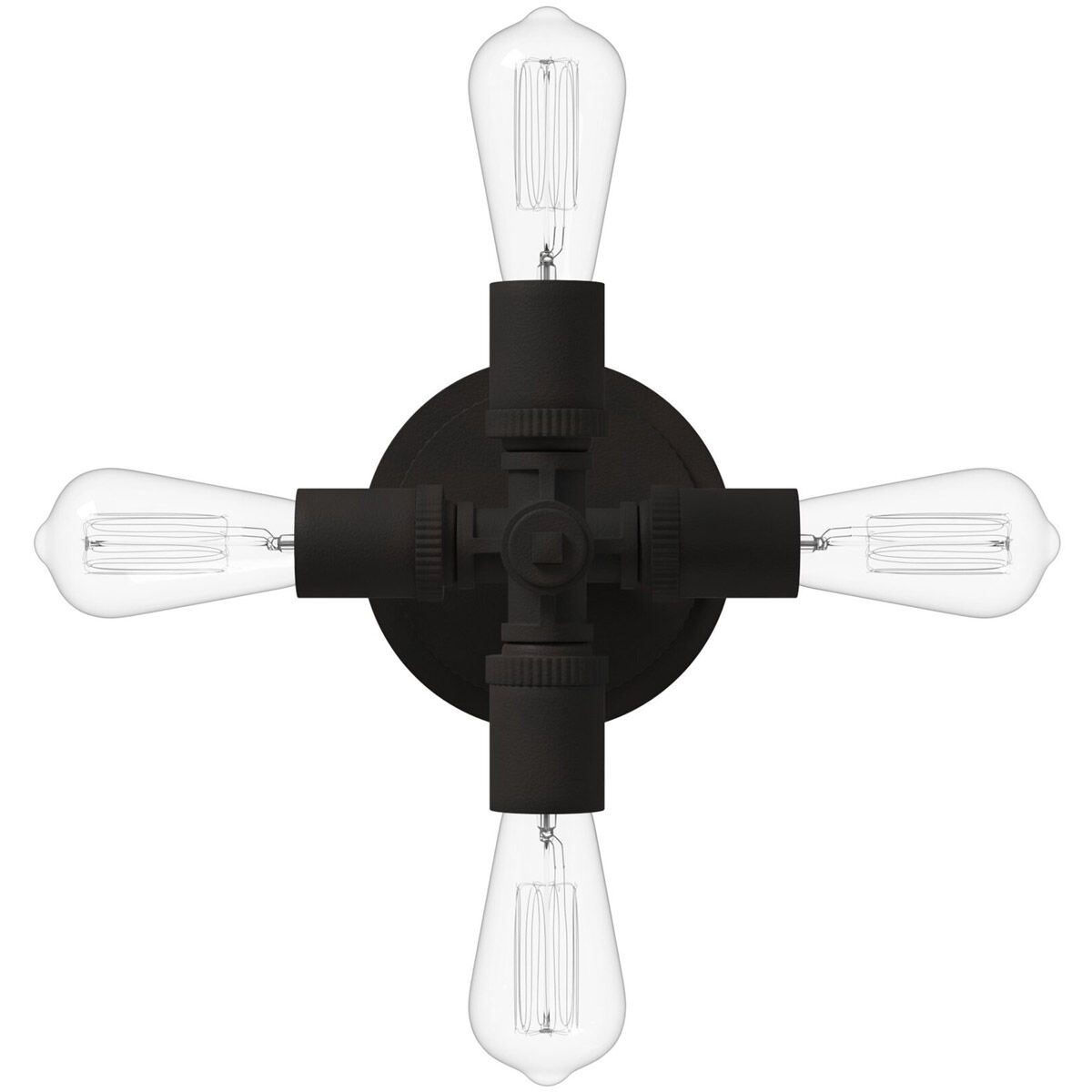 Wymer 4 Light 6.26 inch Matte Bronze Flush Mount Ceiling Light