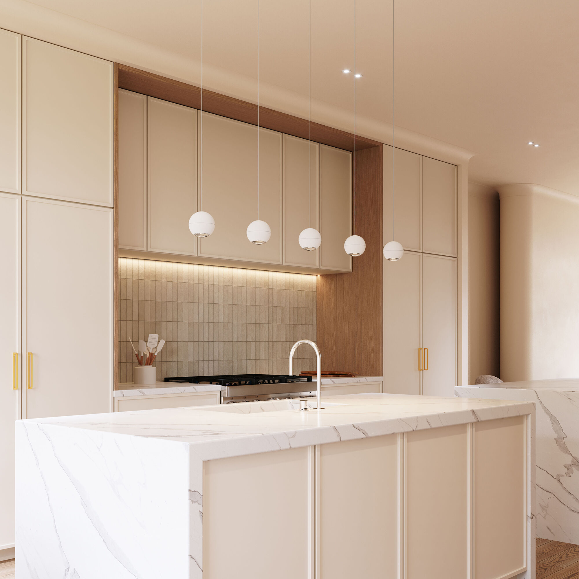 Hemisphere LED 4 inch Textured White Pendant Ceiling Light