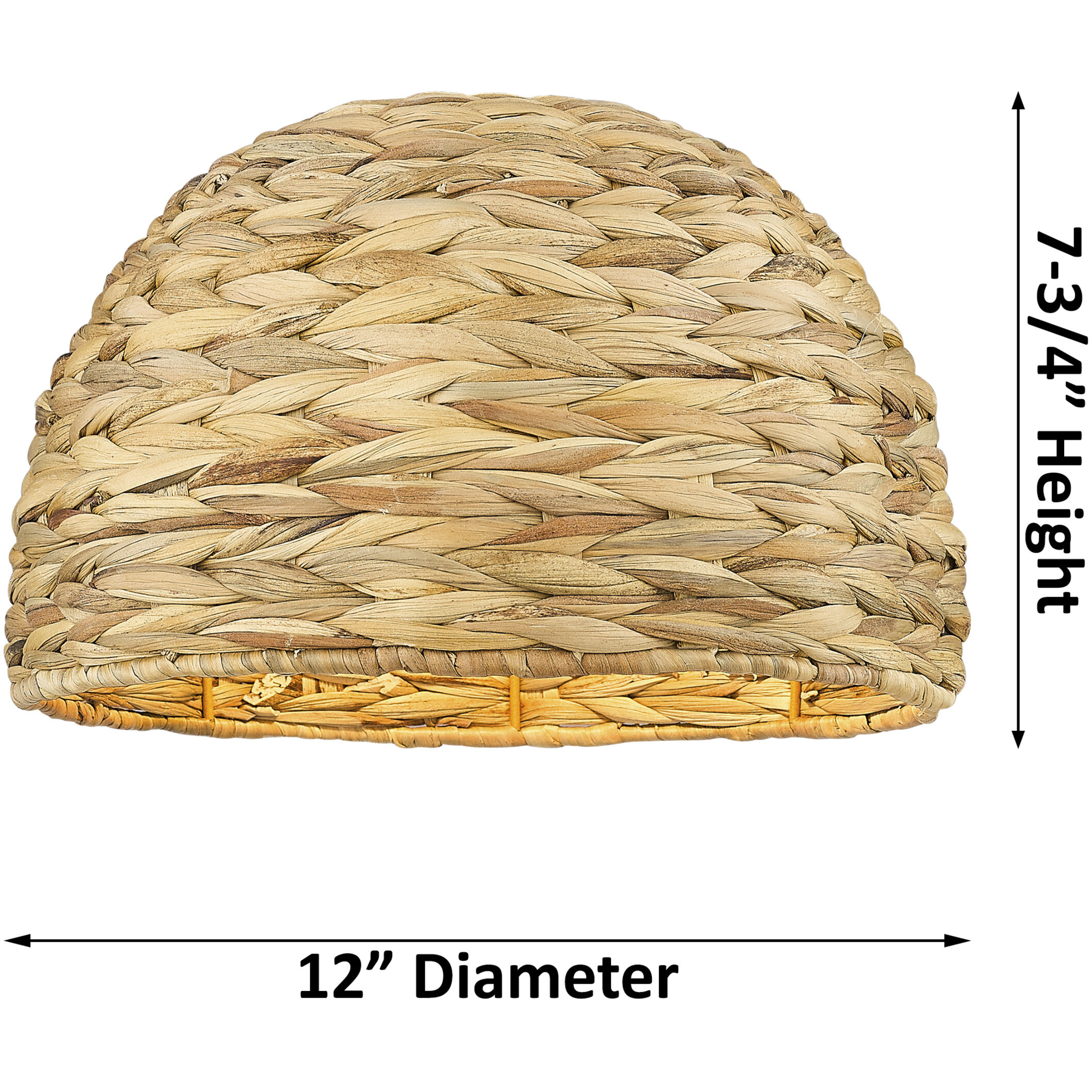 Woven Rattan Island Light Ceiling Light in Satin Gold