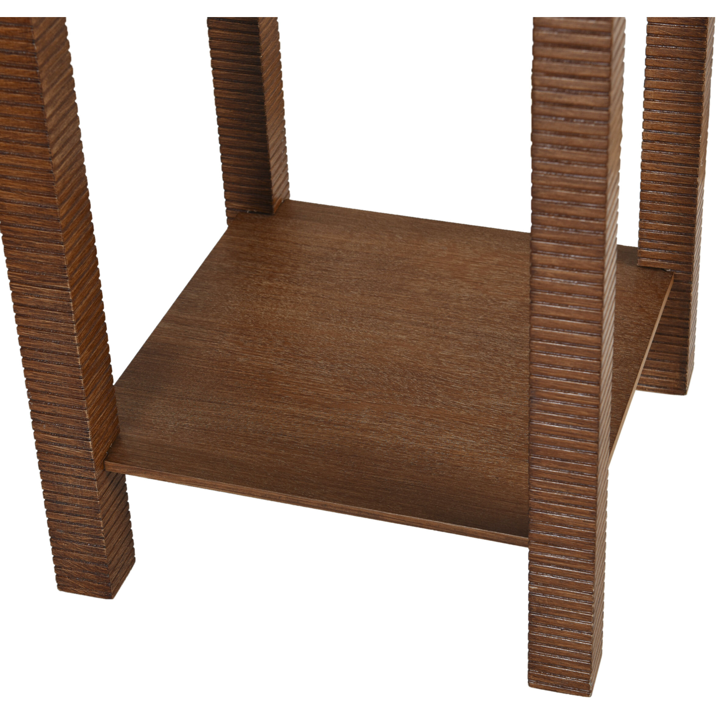 Fern Cement Gray and Zebra Cherry Plant Stand in Cement Gray & Zebra Cherry