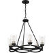 Overlook 6 Light 26 inch Earth Black Chandelier Ceiling Light