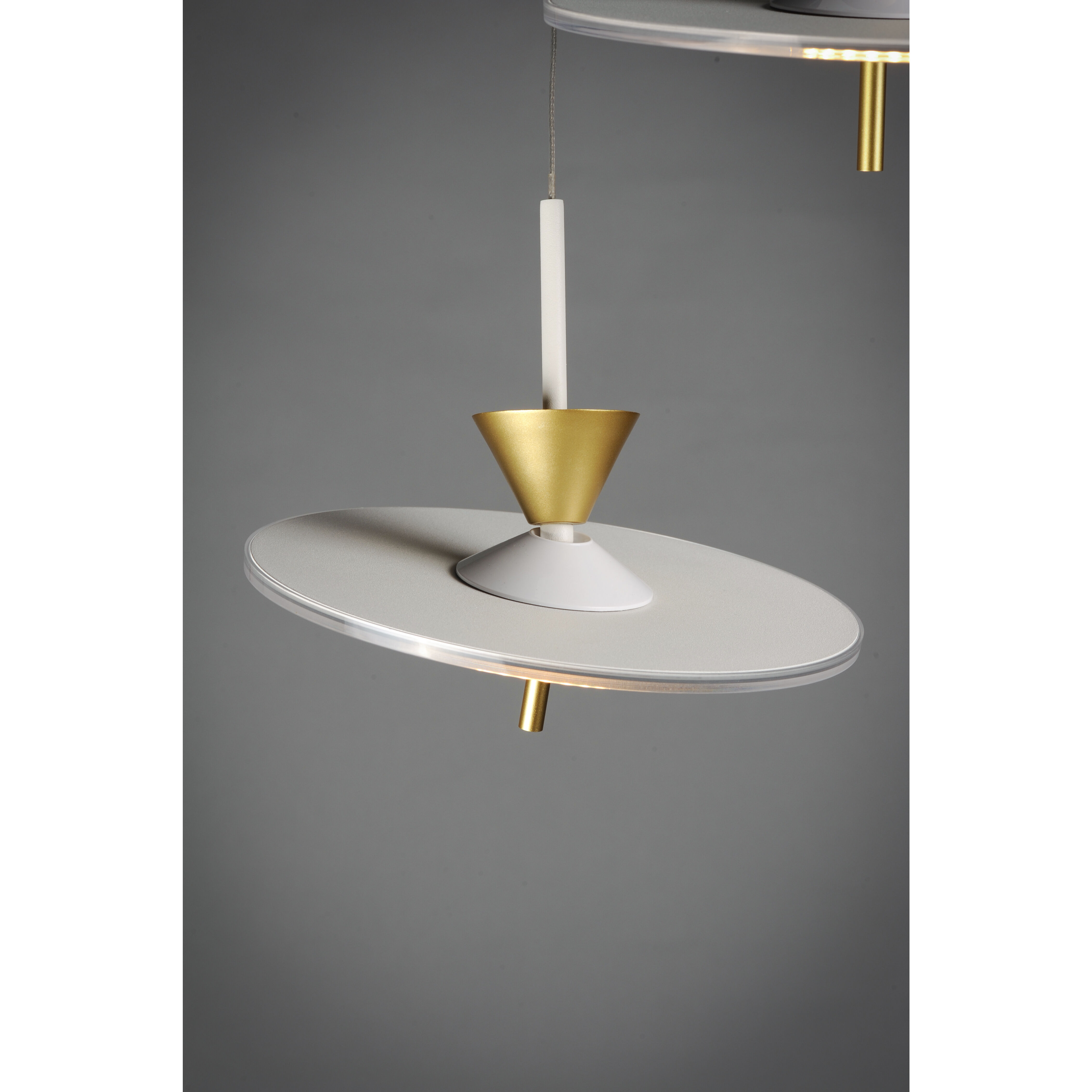 Circuit LED 17 inch Matte White Multi-Light Pendant Ceiling Light