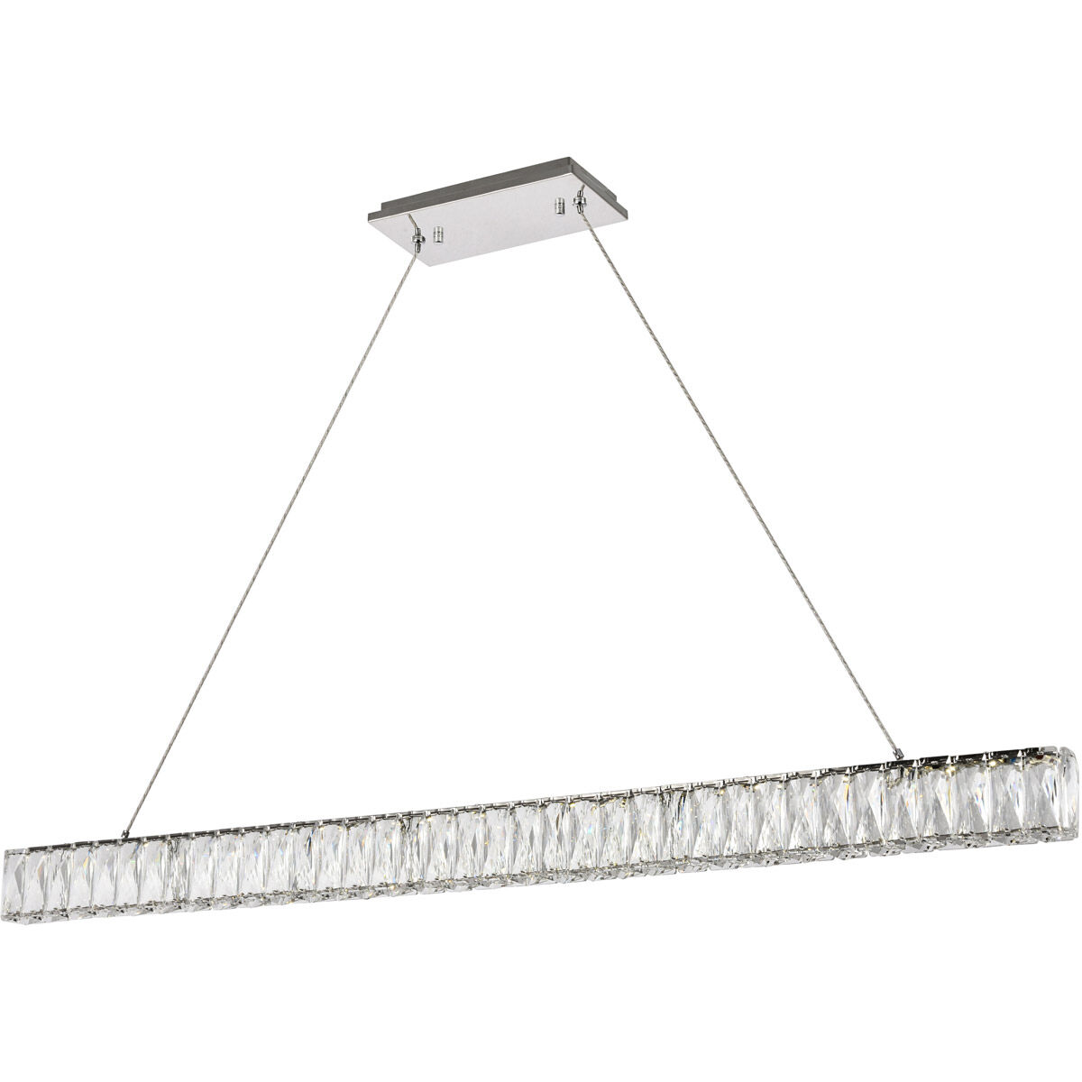 Monroe LED 48 inch Chrome Chandelier Ceiling Light