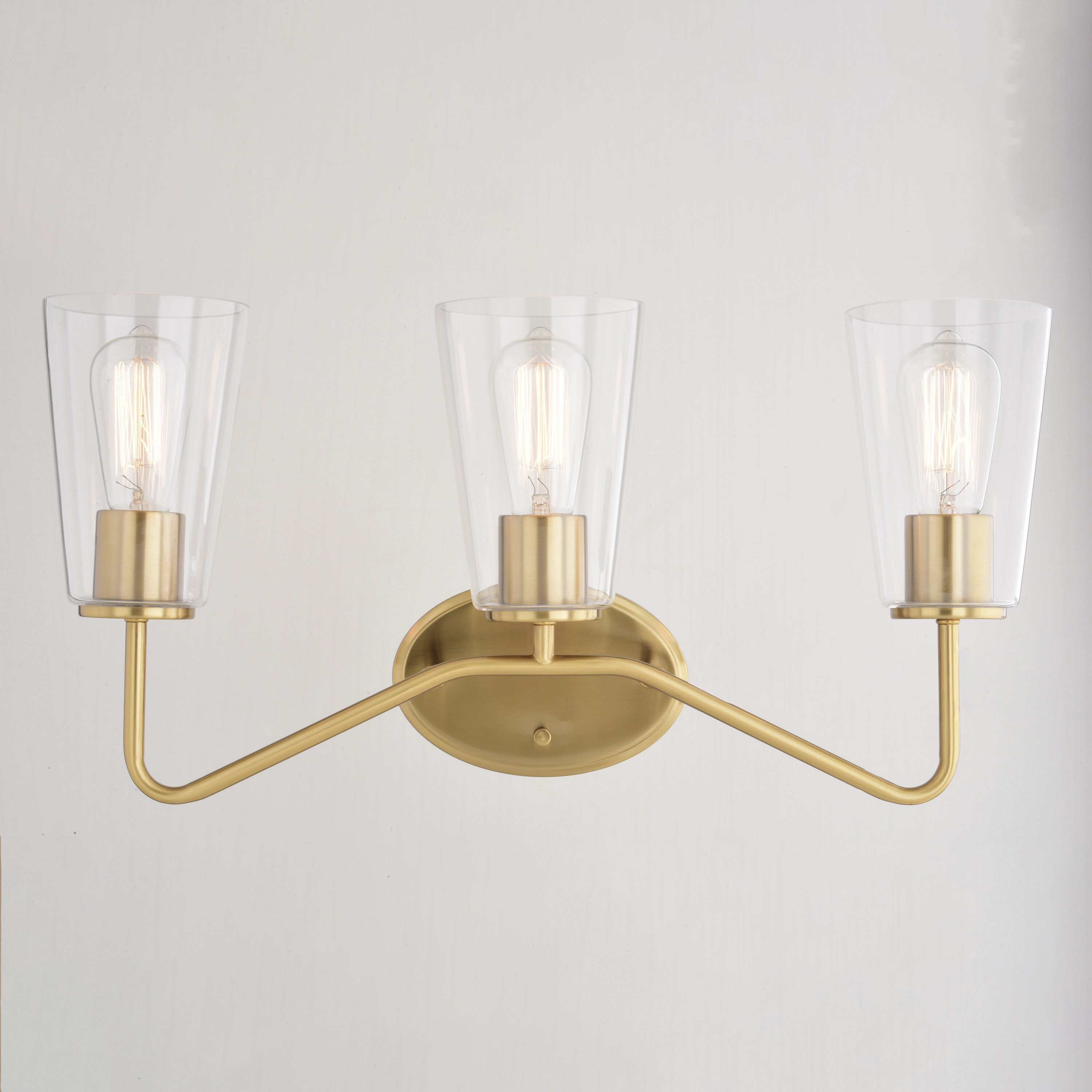 Beverly LED 22 inch Muted Brass Bathroom Light Wall Light in 3