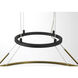 Levitation LED 25 inch Soft Brass And Sand Coal Pendant Ceiling Light