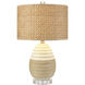 Hobart 20 inch 9 watt White with Natural and Clear Table Lamp Portable Light