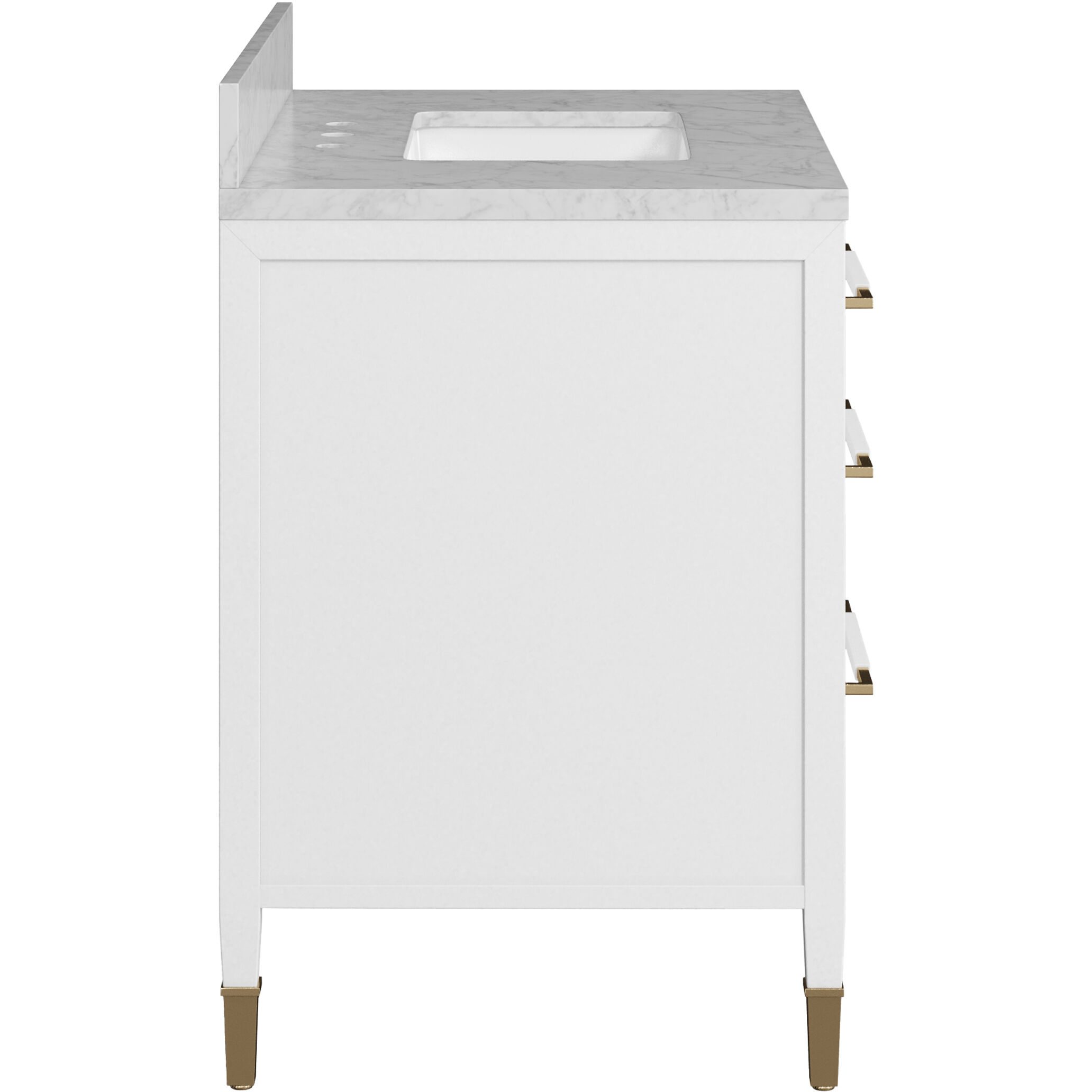 Verona 36 X 34 inch Acrylic White/Natural/White/Champagne Vanity with Undermount Sink