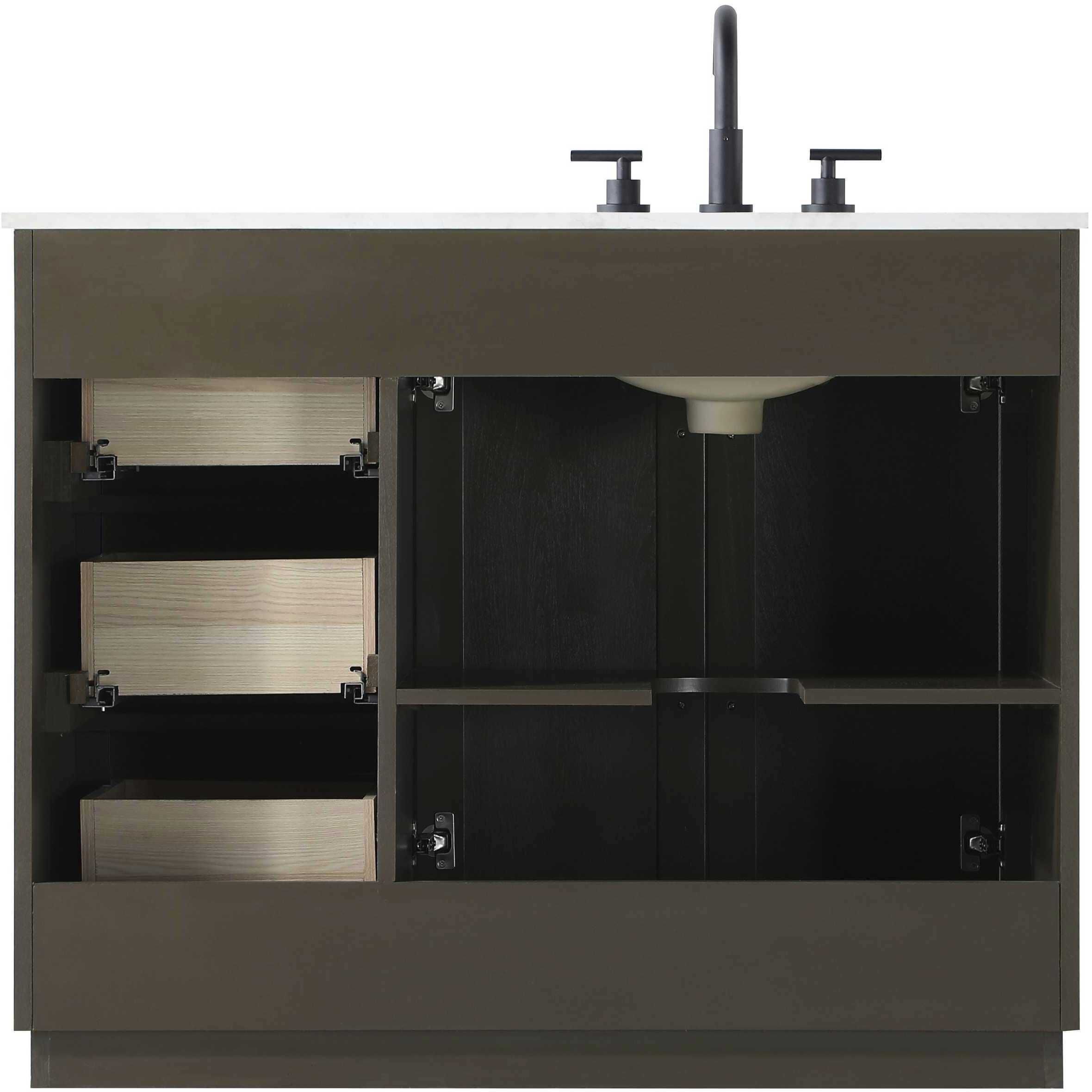 Chase 42 X 34 inch Chocolate Oak Bathroom Vanity Cabinet