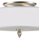 Luxo 3 Light 14 inch Satin Nickel Semi Flush Ceiling Light
