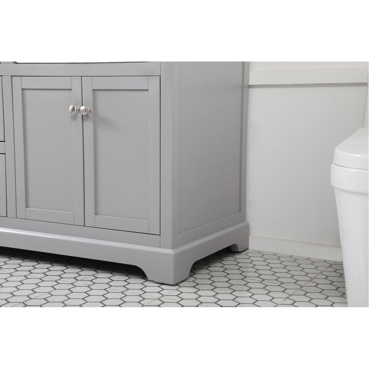 Franklin 60 X 22 X 35 inch Grey Bathroom Vanity Cabinet
