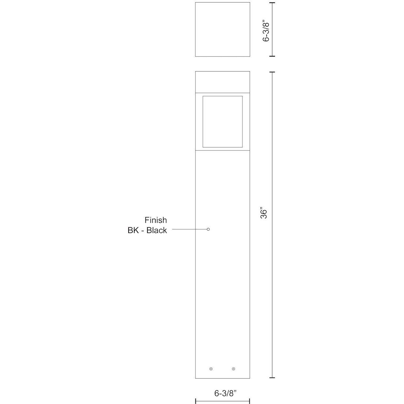 Sonoma 120 24 watt Black Exterior Bollard
