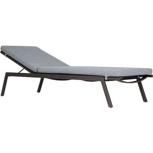 Bea 77 inch Textured Charcoal Gray Outdoor Pool Chaise Cushion