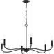 Ilia 6 Light 34 inch Matte Black Chandelier Ceiling Light