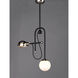 Mingle LED 6 inch Black and Satin Nickel Single Pendant Ceiling Light