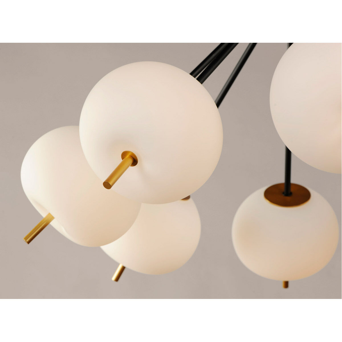 Quest LED 26.5 inch Black and Gold Pendant System Ceiling Light