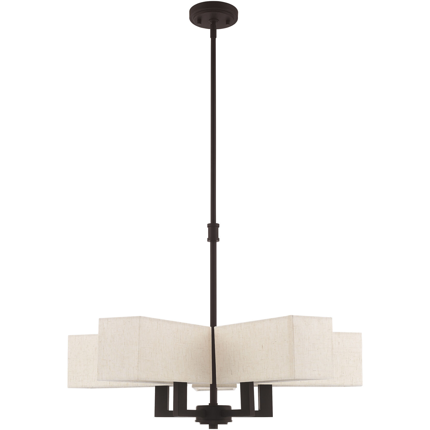 Rubix 5 Light 26 inch Bronze Chandelier Ceiling Light