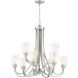 Neighborhood Grace 9 Light 32 inch Brushed Polished Nickel Chandelier Ceiling Light in Clear Seeded, Neighborhood Collection