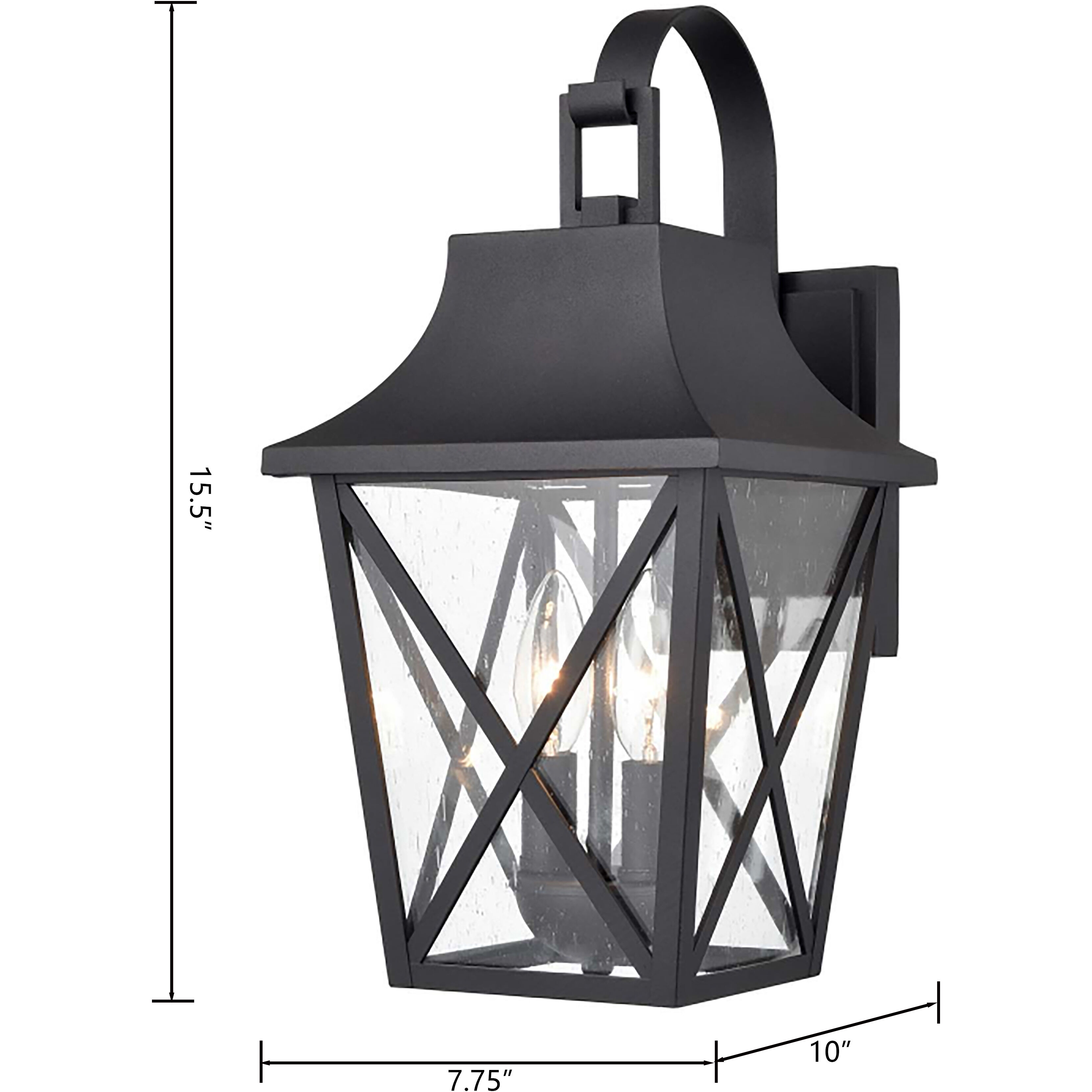 Splitrock 1 Light 15.5 inch Black Outdoor Wall Sconce