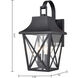 Splitrock 1 Light 15.5 inch Black Outdoor Wall Sconce