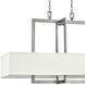 Hampton 4 Light 42 inch Antique Nickel Indoor Linear Chandelier Ceiling Light