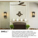 Swell 80 inch Matte White with Natural Blades Fan