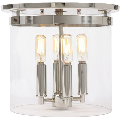 Roxbury 4 Light 12 inch Polished Nickel Flushmount Ceiling Light