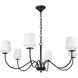 Eclipse 6 Light 37 inch Black Chandelier Ceiling Light