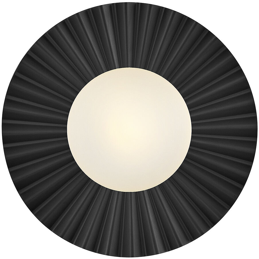 Stevie 1 Light 9.75 inch Black Flush Mount Ceiling Light, Small