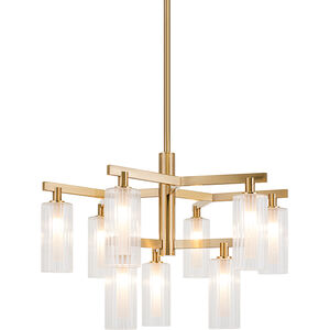 Kristof LED 26.75 inch Aged Gold Brass Chandelier Ceiling Light