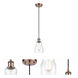Ballston Ellery 1 Light 5 inch Antique Copper Mini Pendant Ceiling Light in Seedy Glass, Ballston