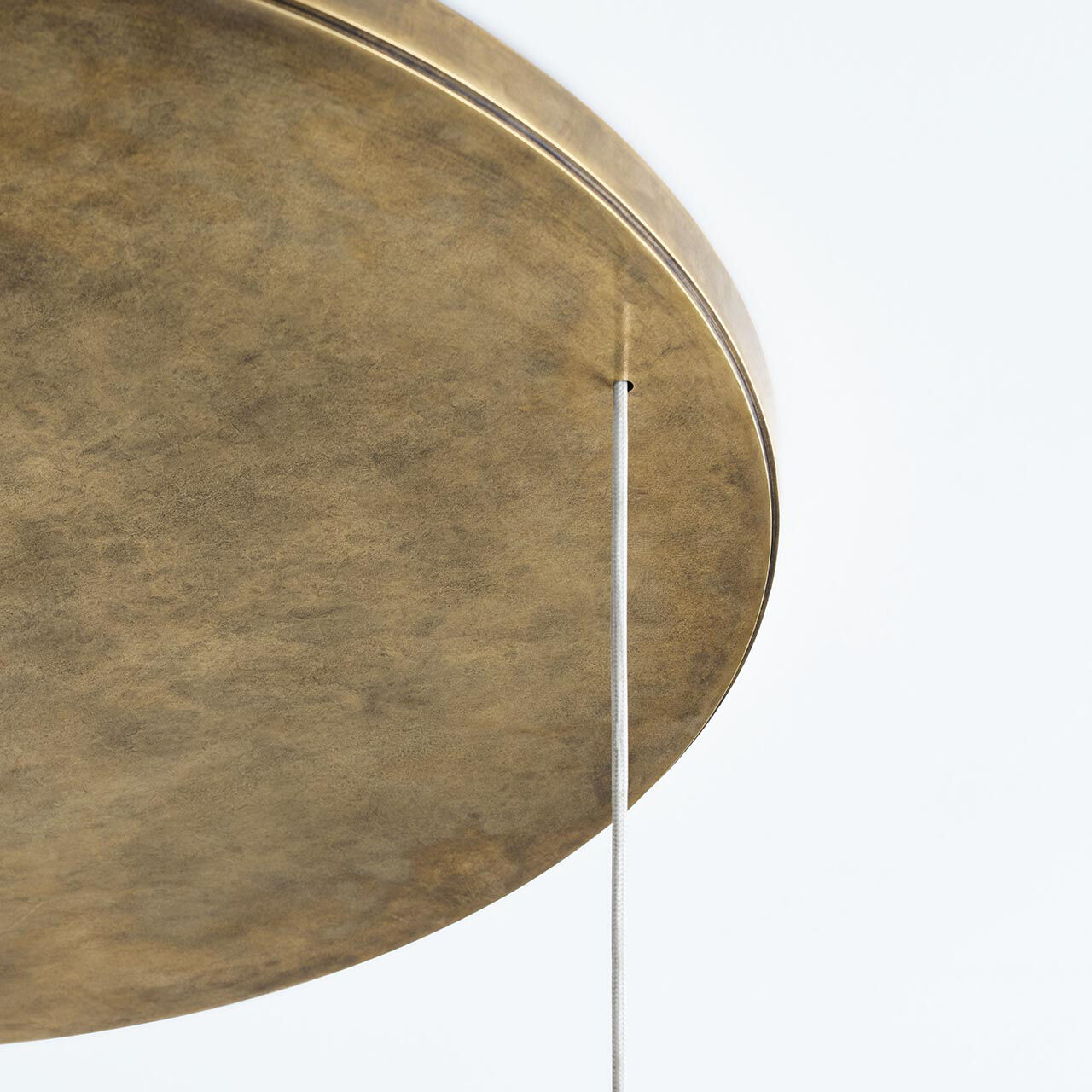 Anne-Marie Barton Armise LED 27.5 inch Mottled Brass Drum Chandelier Ceiling Light