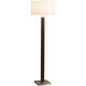 Tambo 63 inch 23 watt Dark Walnut and Weathered Brass Floor Lamp Portable Light
