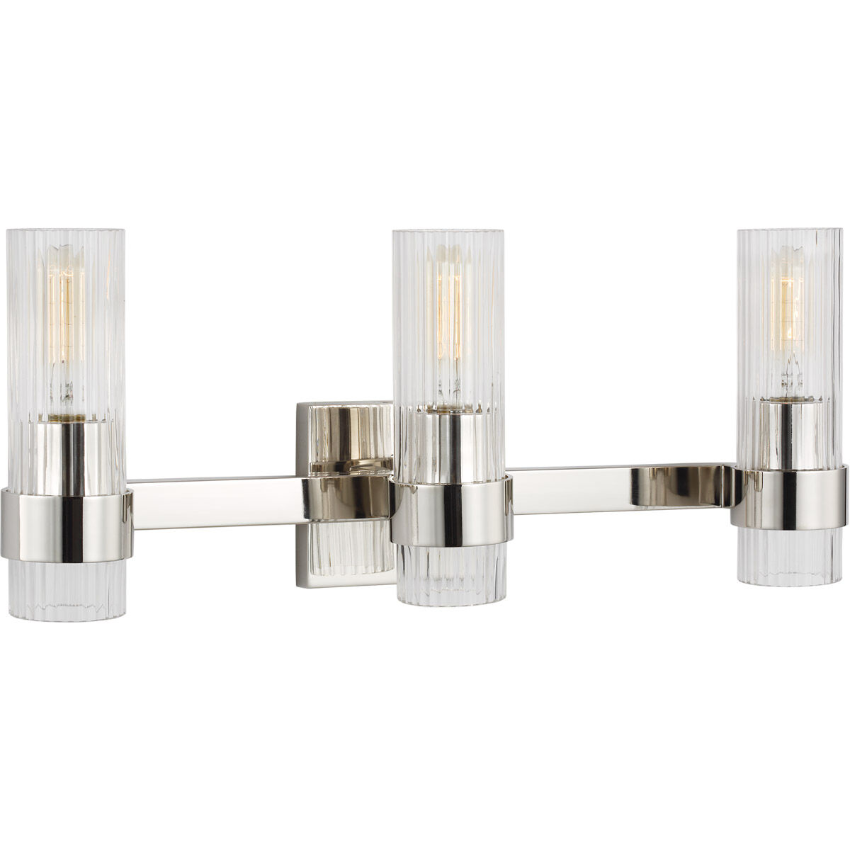 C&M by Chapman & Myers Geneva 3 Light 22.5 inch Polished Nickel Vanity Light Wall Light