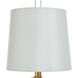 Signature 20 inch 60 watt Antique Gold Table Lamp Portable Light