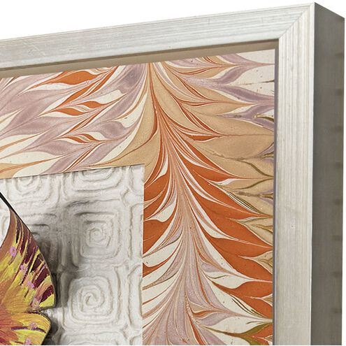 Flight Patterns Orange and Pink and Red and Yellow Framed Art
