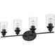 Gemma 4 Light 31 inch Matte Black Vanity Light Wall Light
