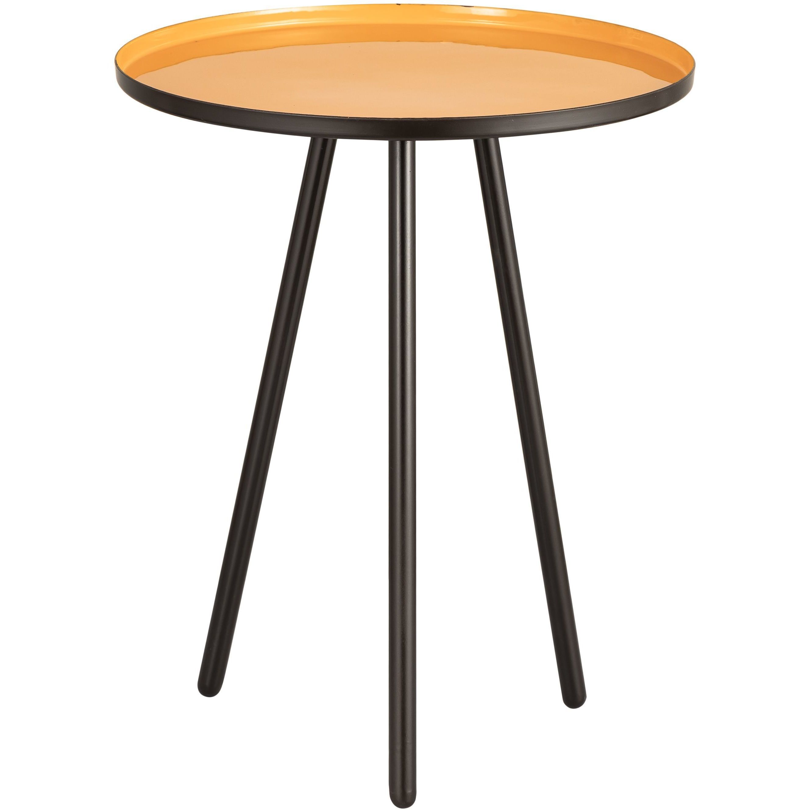 Gregg 21 X 16 inch Orange Enamel with Red Enamel and Black Accent Table, Set of 3