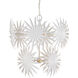 Bismarkia 10 Light 30 inch Gesso White Chandelier Ceiling Light, Medium, Marjorie Skouras Collection