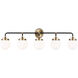 Ian K. Fowler Cafe 5 Light 38.25 inch Satin Brass Wall Bath Fixture Wall Light