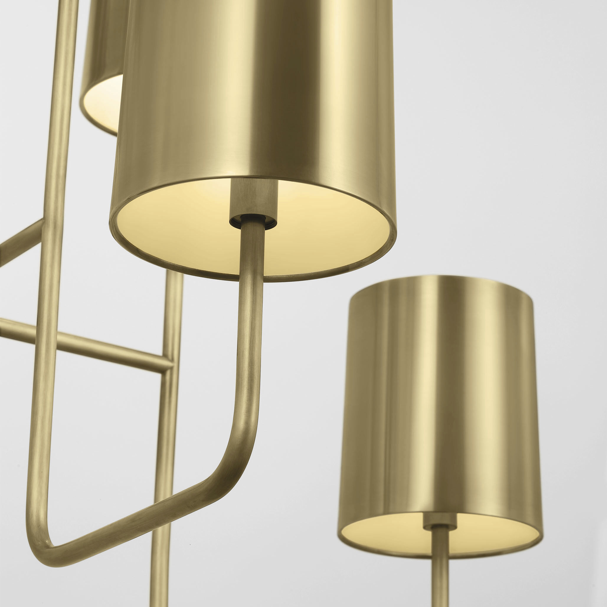 Barbara Barry Go Lightly LED 30 inch Soft Brass Two Tier Chandelier Ceiling Light, Extra Large