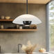 Umbra 1 Light 14 inch Black Pendant Ceiling Light in Opal Glass Shade