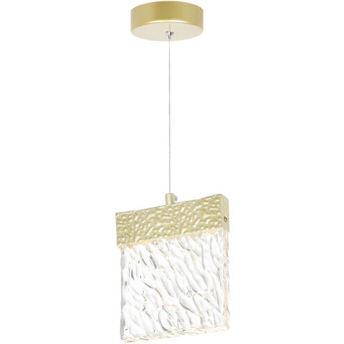 Carolina LED 1 inch Gold Leaf Down Mini Pendant Ceiling Light