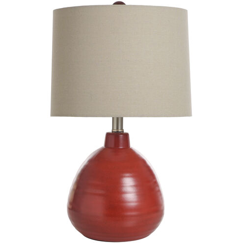 Cameron 22 inch 60.00 watt Red Table Lamp Portable Light