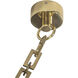 Mineral 10 inch Patina Brass and Opal Glass Chandelier Ceiling Light in Vintage Brass, Opal Glass Shade
