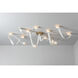 Art & Alchemy SNAPS LED 86.5 inch Modern Brass Pendant Ceiling Light in White Leather with Alabaster, Large