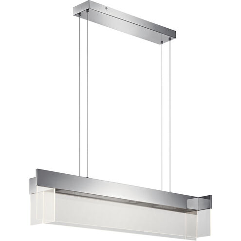 Geo LED 11.25 inch Chrome Chandelier Ceiling Light, Linear (Single)