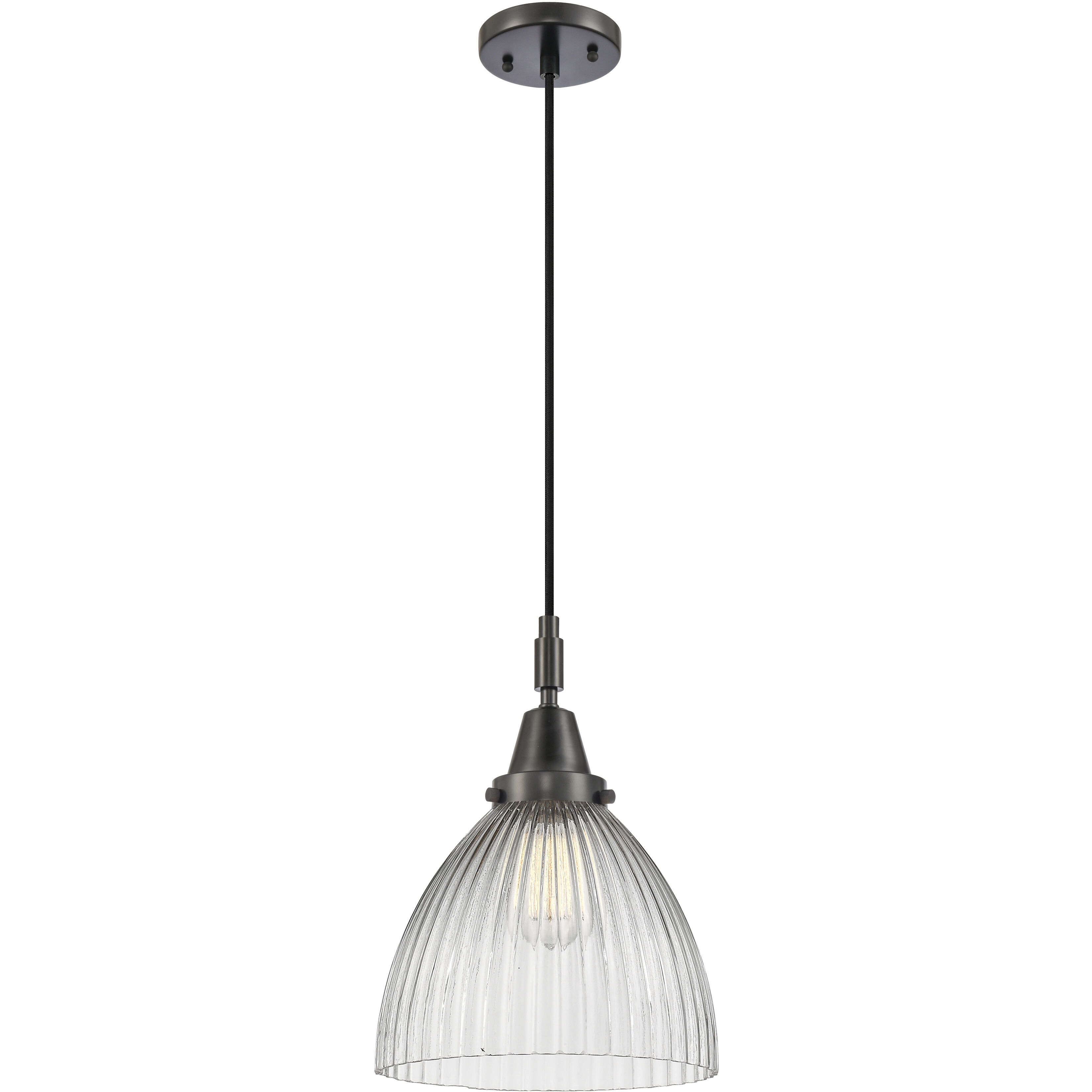 Downtown Urban Seneca Falls 1 Light 9.5 inch Matte Black Mini Pendant Ceiling Light