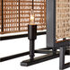 Boswell 5 Light 36 inch Natural/Black Chandelier Ceiling Light