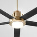 Revel 80 inch Aged Brass with Matte Black Blades Ceiling Fan